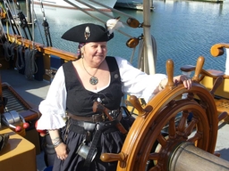 me at the helm of the Hawaiian Chieftain