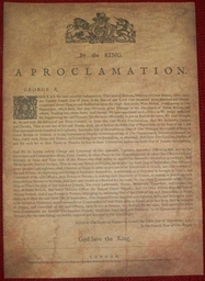 Replica King George the 1st Proclamation of the Act of Grace