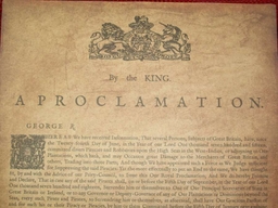 Replica King George the 1st Proclamation of the Act of Grace Close Up
