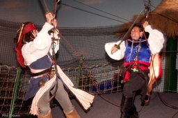 Battling Prince Charming on a zip-line