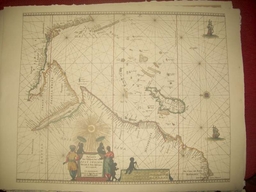 Replica 1666 Dutch Seachart of the East African coast, Arabia, Madagascar and the islands of the Indian Ocean with the Seychelles and the Maldives