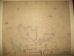Replica 1665 Dutch Seachart of the Irish Sea with Ireland with the neighboring England and Scotland