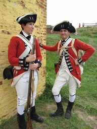 Redcoats defending the fort