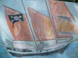 Mural Pirate Boat Seven