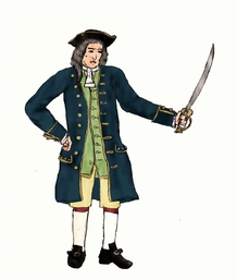 Royal Navy Captain circa 1721