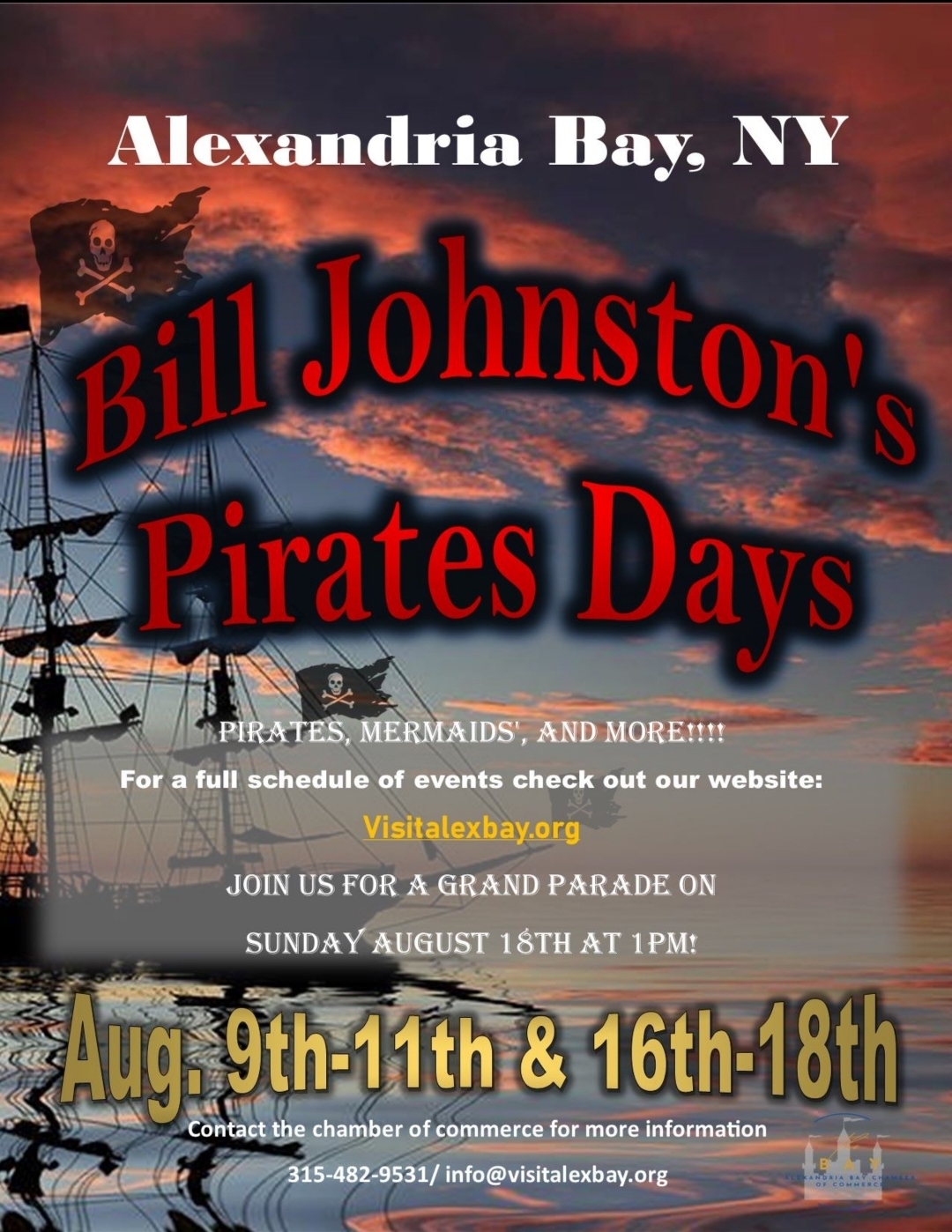 Bill Johnston's Pirate Days - Alexandria Bay, NY