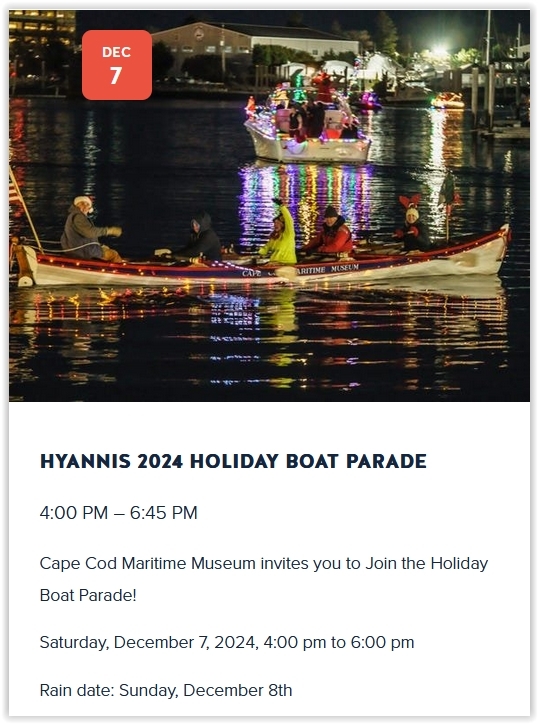 Hyannis 2024 Holiday Boat Parade - Barnstable, MA