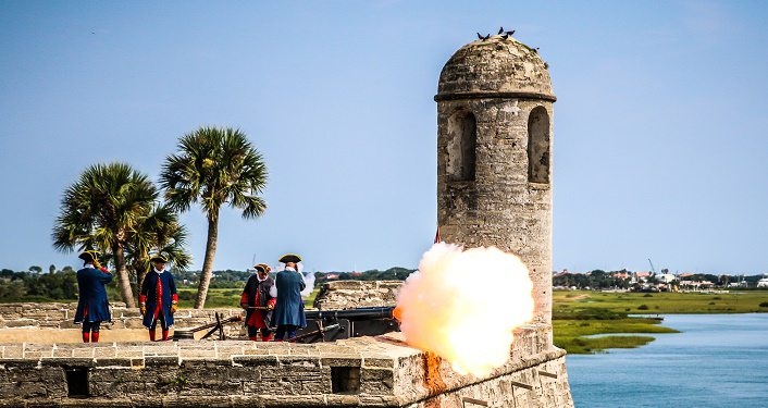 Historic Weapons Demonstration at Castillo De San Marcos National Monument - St Augustine, FL